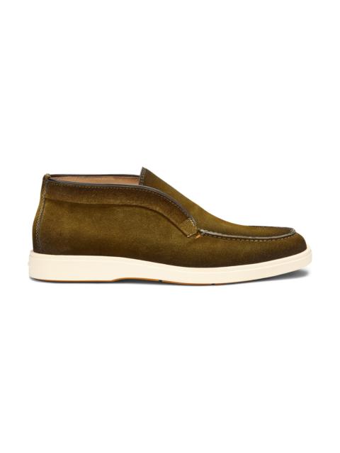 Santoni Men's green suede desert boot