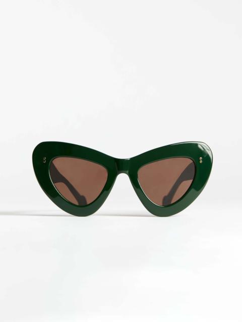 JW Anderson JWA06 BUTTERFLY SUNGLASSES IN FOREST GREEN