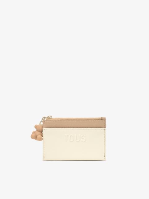 TOUS Beige and sand-colored Change purse-cardholder TOUS Audree Saffiano