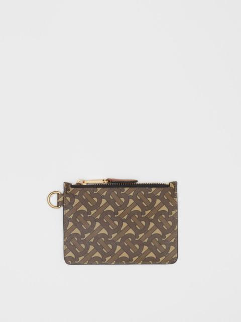 Burberry Monogram Print E-canvas Zip Coin Case