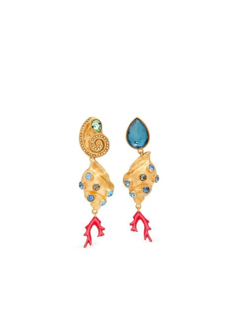Oscar de la Renta shell drop earrings