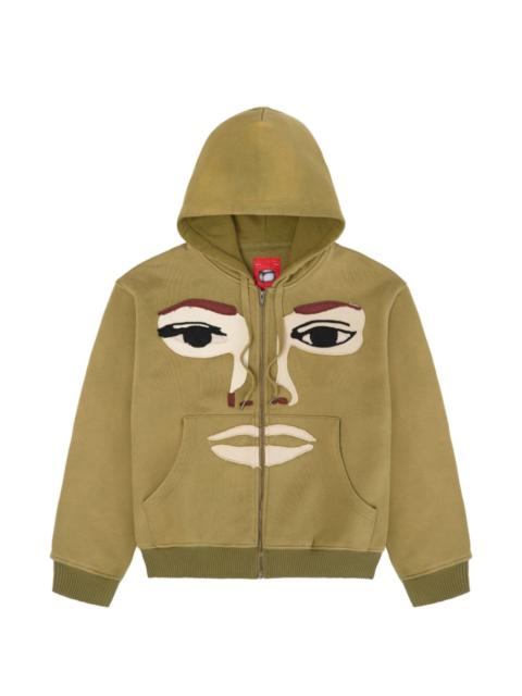 KidSuper face-patchwork zip-up hoodie