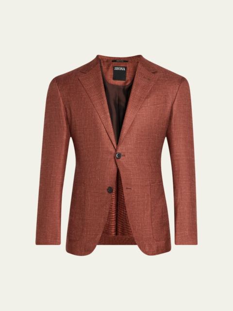 ZEGNA Men's Cashmere-Blend Houndstooth Sport Coat