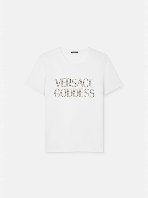 Versace Goddess Studded T-shirt