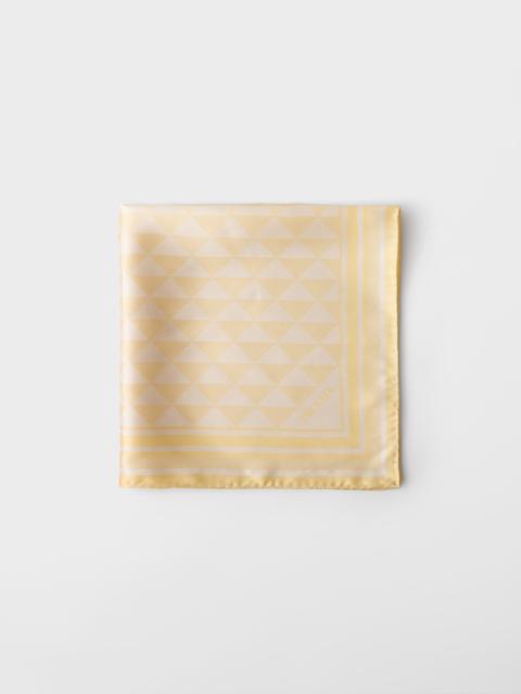 Prada Jacquard silk scarf 55x55