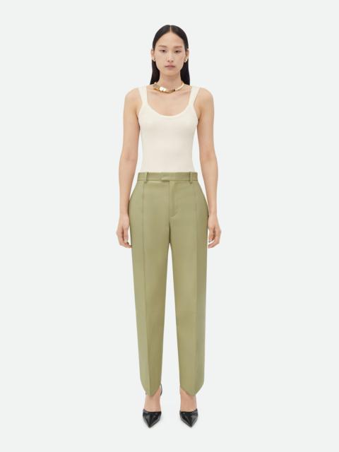 Bottega Veneta Curved Shape Leather Trousers