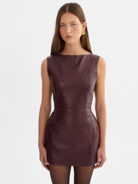 LAMARQUE CASSANDRA | Leather Hourglass Mini Dress