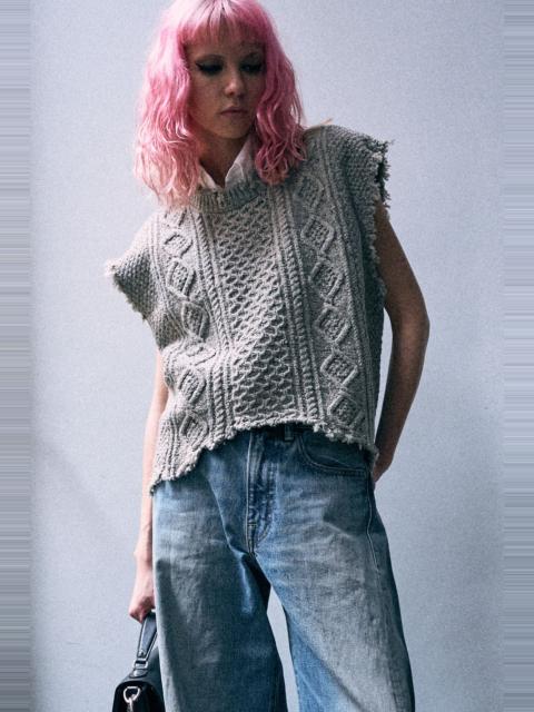 R13 Boyfriend Cable Sweater Vest