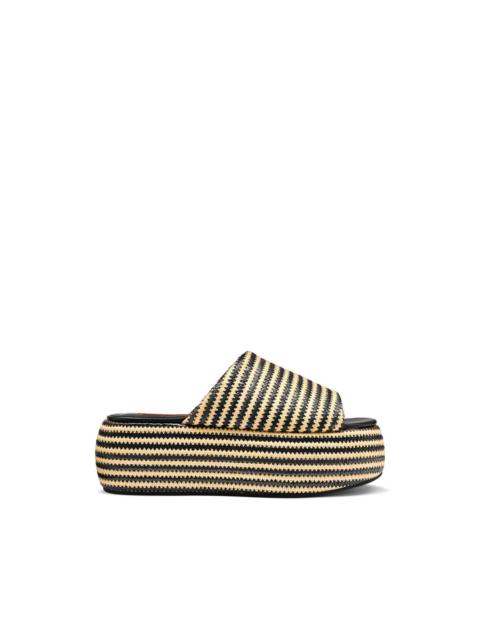 SIMONMILLER round-toe striped sandals