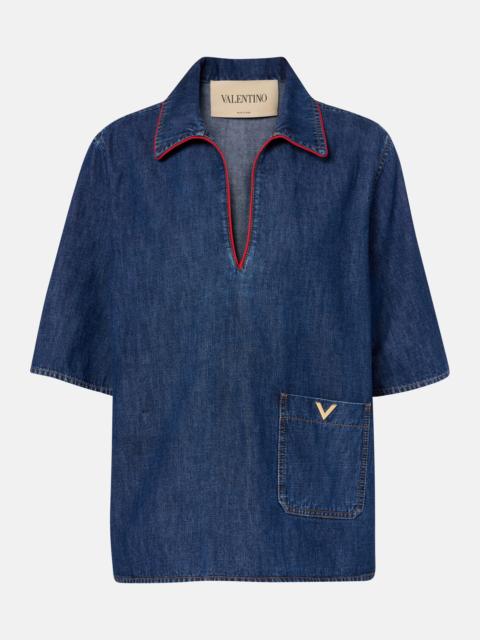 Valentino VGold denim top