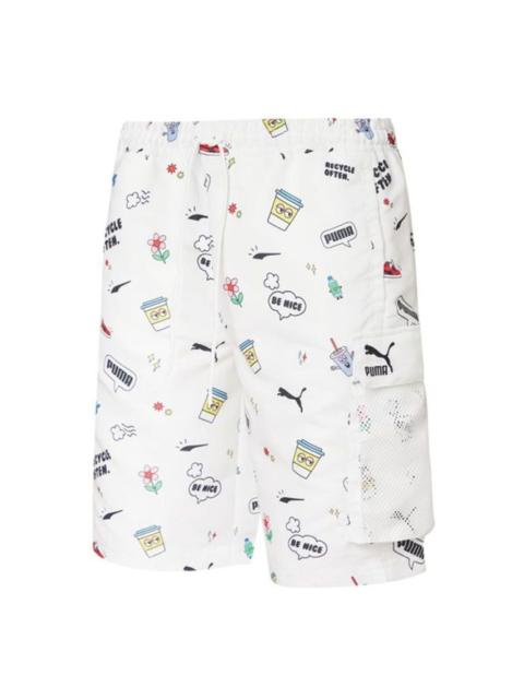 PUMA PUMA Awareness Cargo Woven Shorts 'White Black' 532038-02