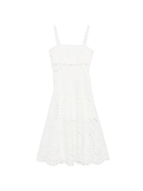 Charo Ruiz Glimmer lace-detail midi dress
