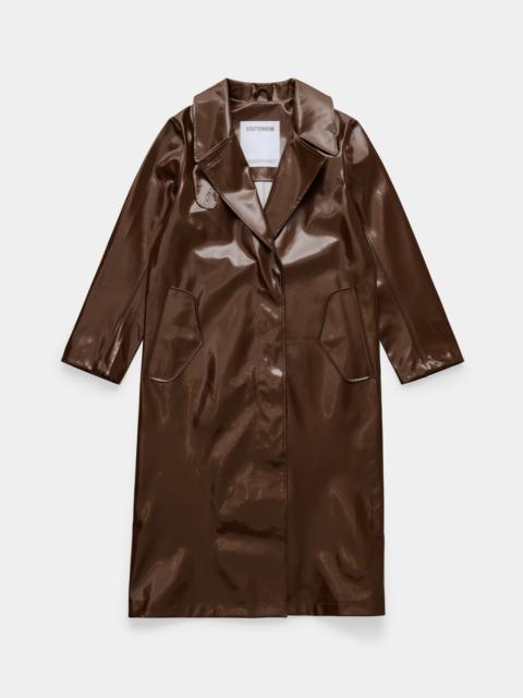 Stutterheim Wayfair Opal Trench Coat Dark Brown
