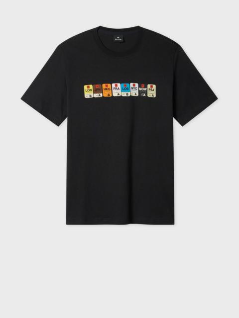 Paul Smith Black 'Ticket Stubs' Print T-Shirt