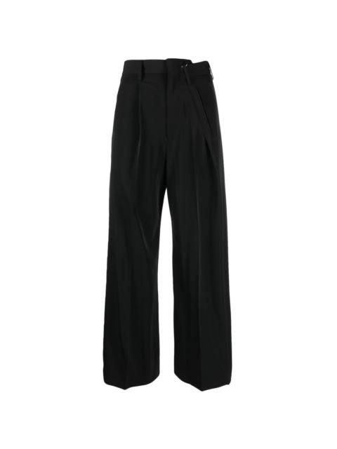 pleated high-waist tailored trousers