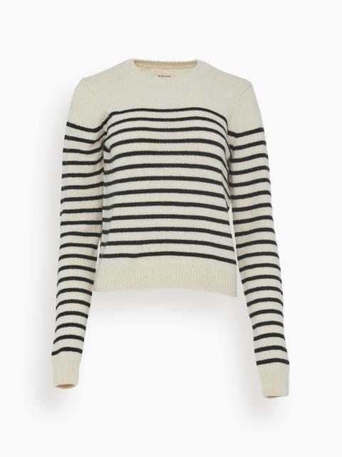 KHAITE Diletta Sweater in Magnolia/Black