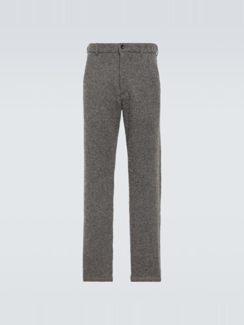 Straight wool-blend pants