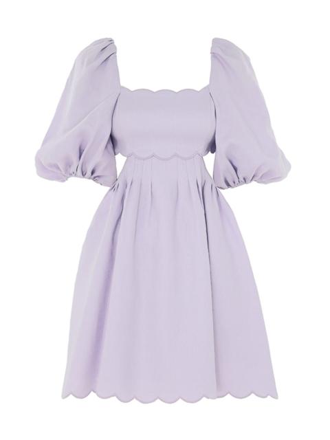 Zimmermann HALLIDAY SCALLOP MINI DRESS