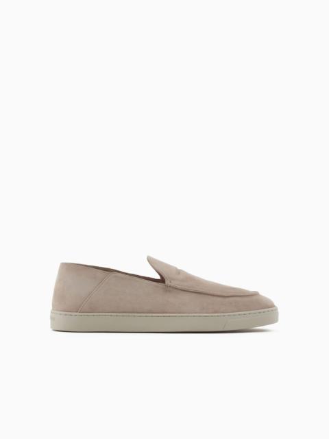 GIORGIO ARMANI Suede slip-ons