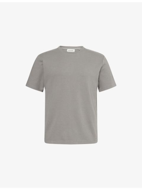 FRAME Crewneck brand-embroidered regular-fit cotton-jersey T-shirt