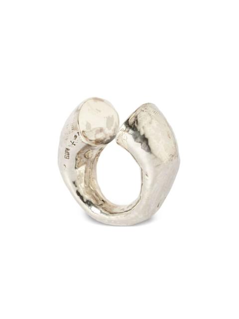 Parts of Four giant Druid sterling silver open ring