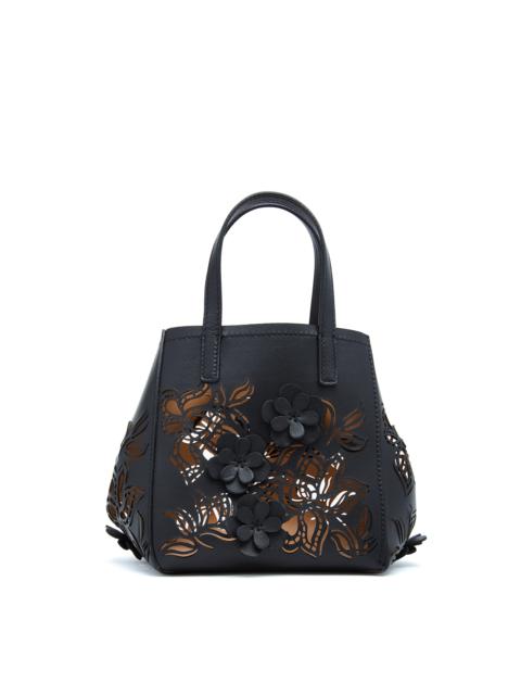 Oscar de la Renta MINI LASER CUT FLORAL SQUARE TOTE