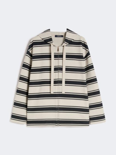 'S Max Mara Striped scuba jersey sweatshirt - ULTRAMARINE