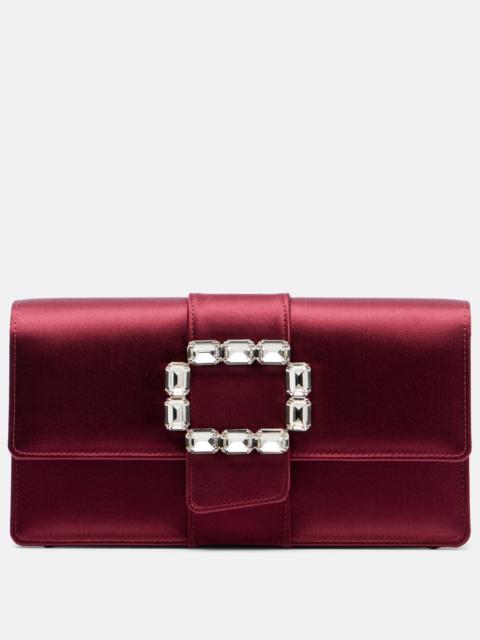 Manolo Blahnik Maycap embellished satin clutch