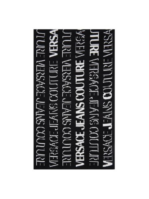 VERSACE JEANS COUTURE Black & White Logo Scarf