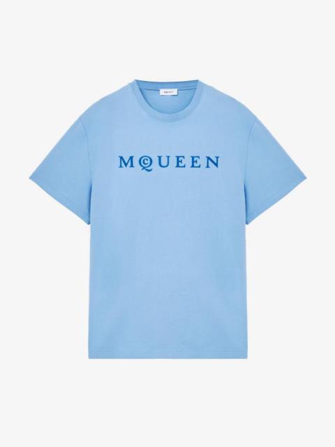 Alexander McQueen Logo-Flocked Cotton-Jersey T-Shirt