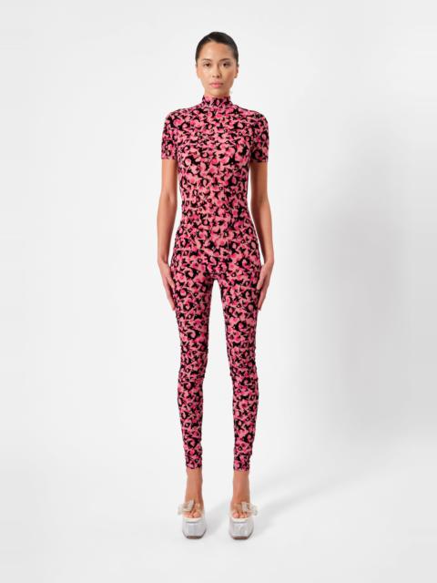 POSTER GIRL KNOCKOUT JUMPSUIT PINK LEOPARD PRINT