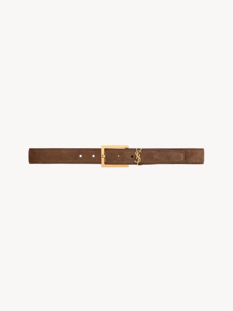 SAINT LAURENT CASSANDRE BELT IN SUEDE