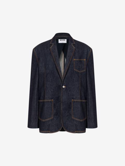 Moschino BLUE COTTON DENIM JACKET