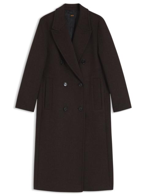 BOSS RELAXED-FIT COAT WITH DOUBLE-BREASTED FRONT