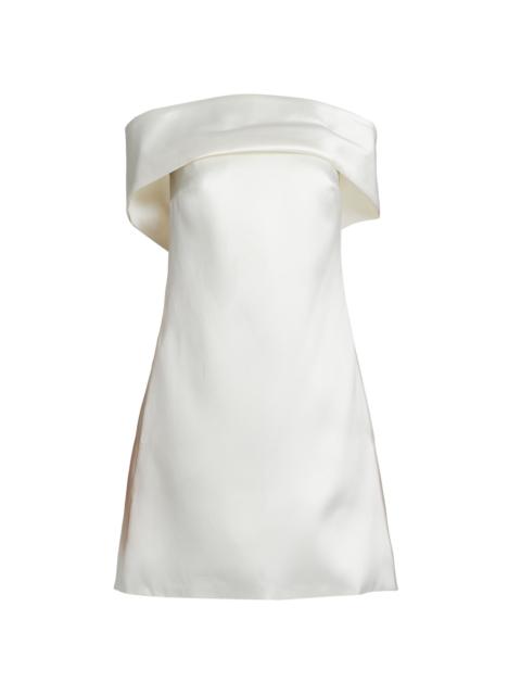 AMSALE Women's Mikado Off-The-Shoulder Shift Dress - Ivory