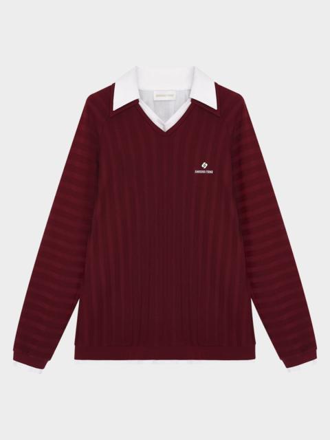 SHUSHU/TONG Stripe Knit Long-Sleeve Top