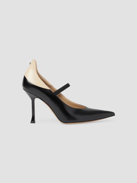 FENDI Women's 95MM Colorblocked Leather Mary Jane Pump - Nero