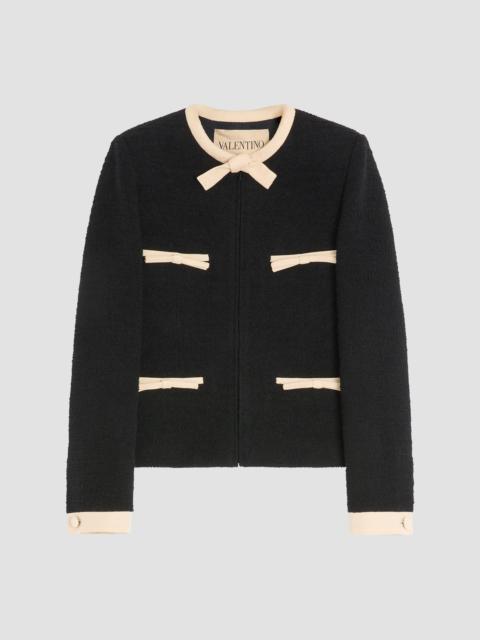 Valentino Women's Plain Wool Tweed Jacket - Black