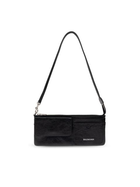 BALENCIAGA logo-print shoulder bag