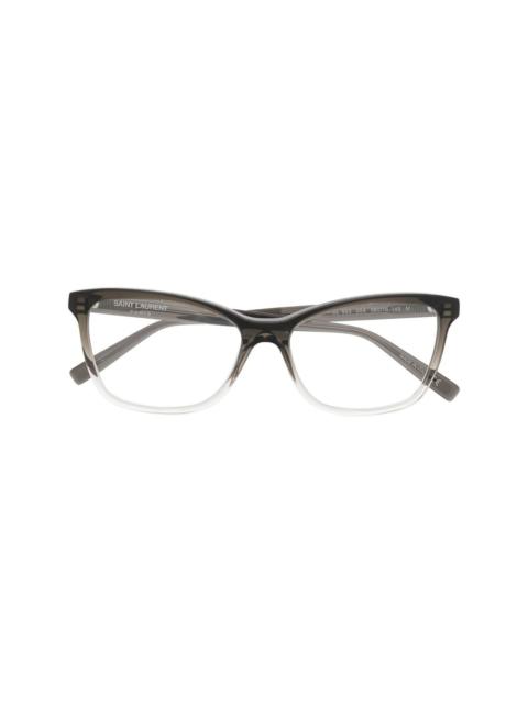 gradient-effect square-frame glasses