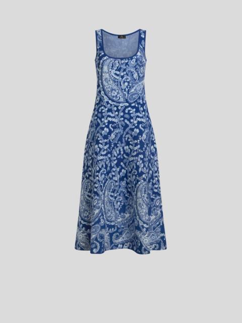 Etro JACQUARD MIDI DRESS WITH FLORAL PAISLEY MOTIF