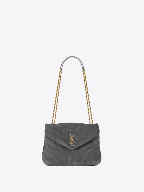 loulou small chain bag in "y"-quilted suede