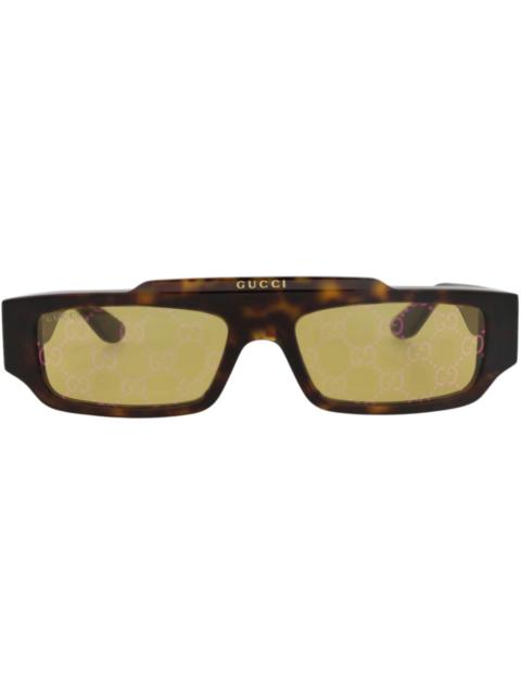 GUCCI Gucci Square-Frame Recycled Acetate Sunglasses Havana Havana Yellow (GG1592S-30014864-002)