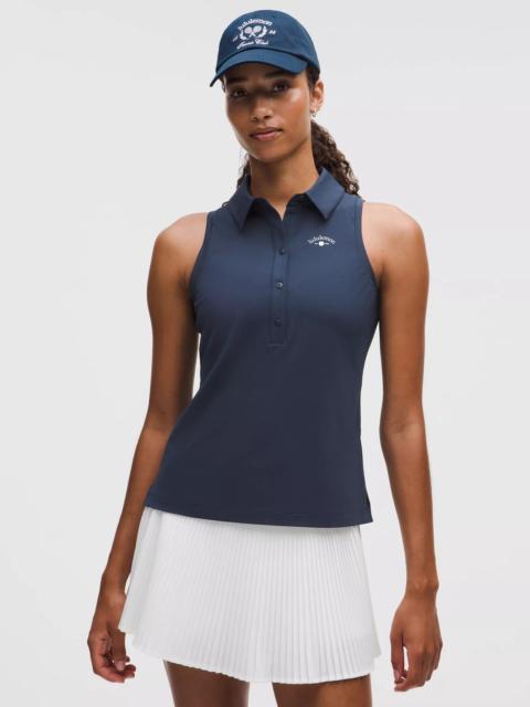 lululemon Quick-Dry Sleeveless Polo Shirt Straight Hem *Graphic