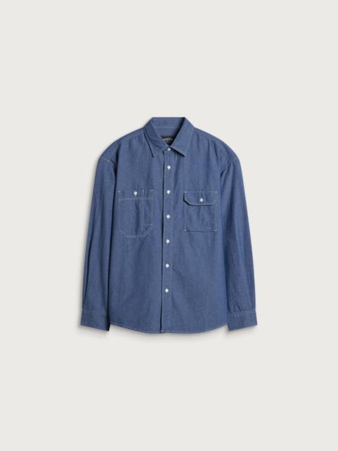 FrizmWORKS FrizmWORKS 1920S Chambray Work Shirt Blue