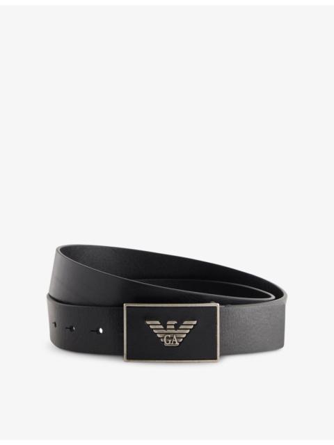 EMPORIO ARMANI Branded-Buckle Leather Belt