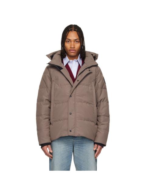 Canada Goose Taupe 'Black Label' Wyndham Down Jacket