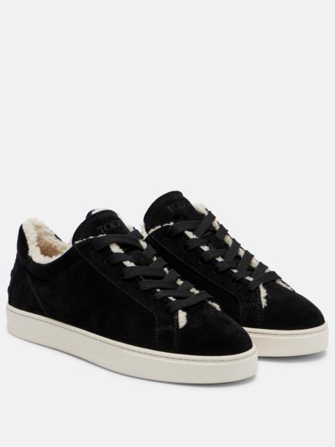 Tod's Cassetta shearling-lined suede sneakers