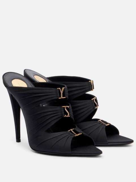 SAINT LAURENT Emilie 110 crêpe satin mules