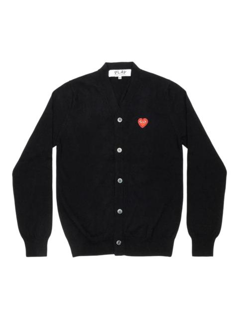 Comme des Garçons PLAY Rhinestone Red Heart V-Neck Cardigan Unisex